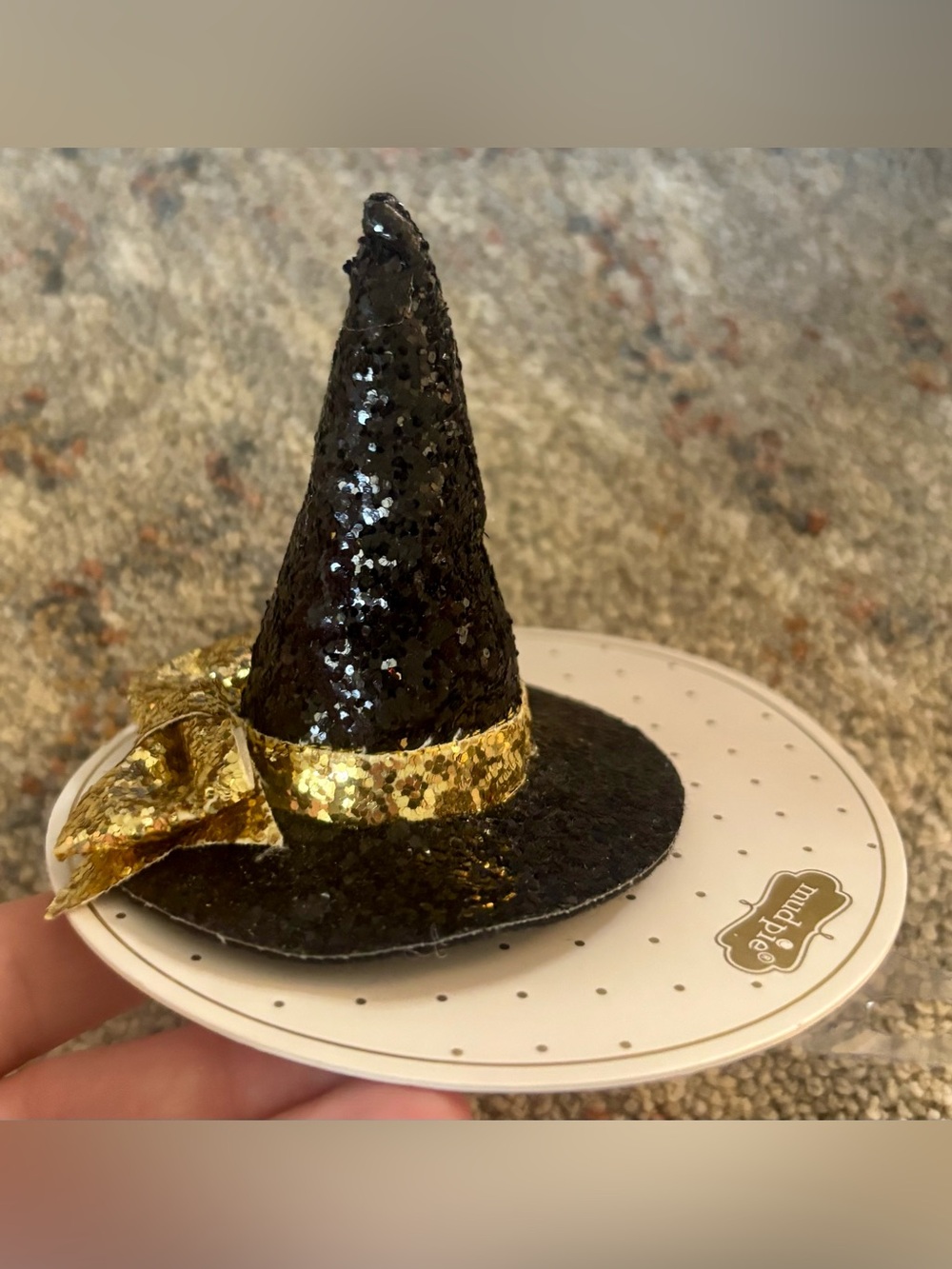 Mud Pie Glitter Witch Hat clip fascinator NWT